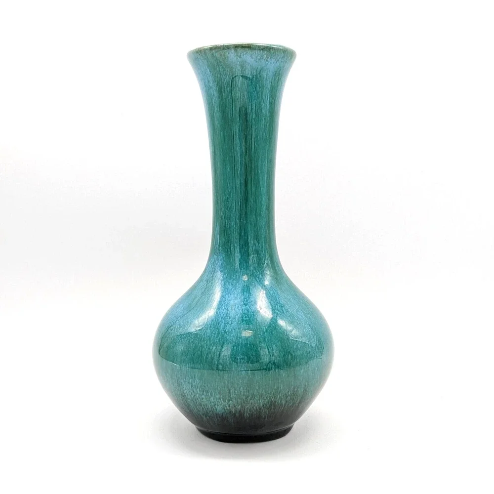 Blue Mountain Pottery Vase Drip Glaze Redware 8.5
